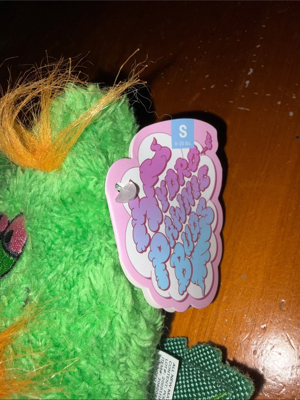 New Bark Box “ Hydropawnic Buds ” Dog Toy Marijuan@ Buds with Red Hairs Small Sz